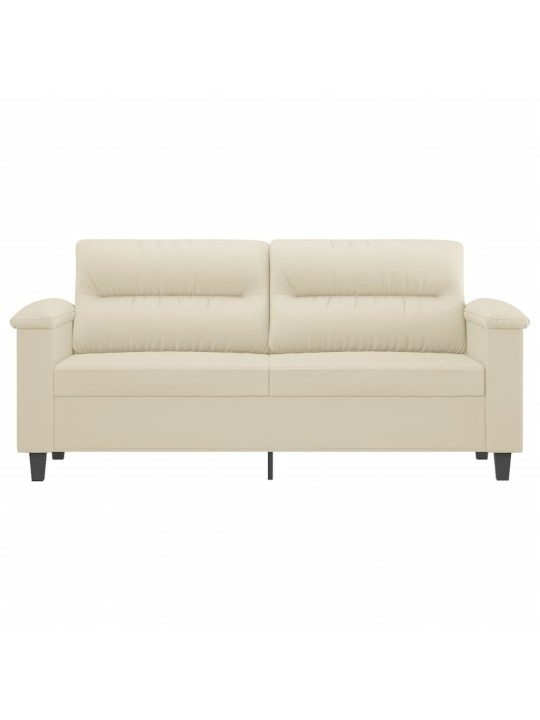Divvietīgs dīvāns, krēmkrāsas, 140 cm, mākslīgā āda