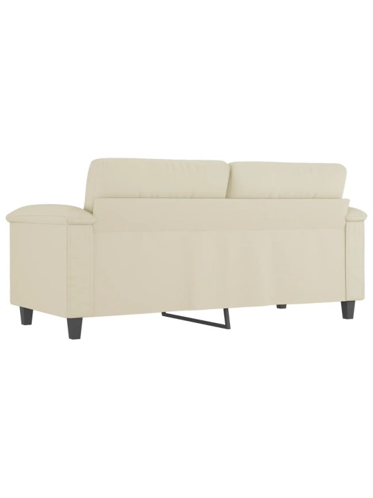 Divvietīgs dīvāns, krēmkrāsas, 140 cm, mākslīgā āda