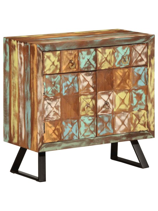 Atvilktņu skapis daudzkrāsains 70x35x70 cm reģenerēts masīvkoks