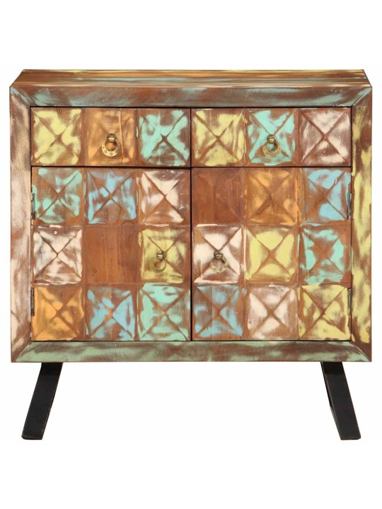 Atvilktņu skapis daudzkrāsains 70x35x70 cm reģenerēts masīvkoks