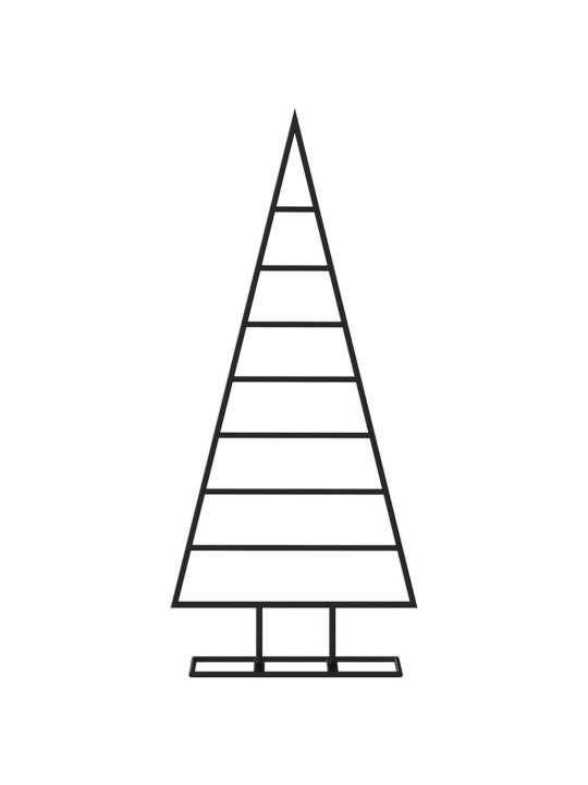 Dekoratīva Ziemassvētku eglīte, metāls, melna, 125 cm