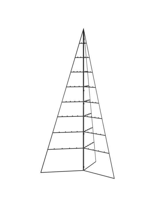 Ziemassvētku eglīte, metāls, koka pamatne, melna, 180 cm