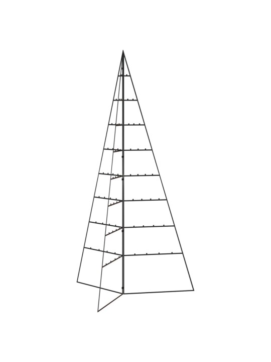 Ziemassvētku eglīte, metāls, koka pamatne, melna, 180 cm