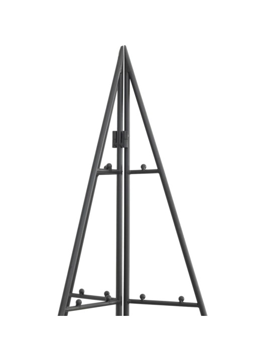 Ziemassvētku eglīte, metāls, koka pamatne, melna, 180 cm