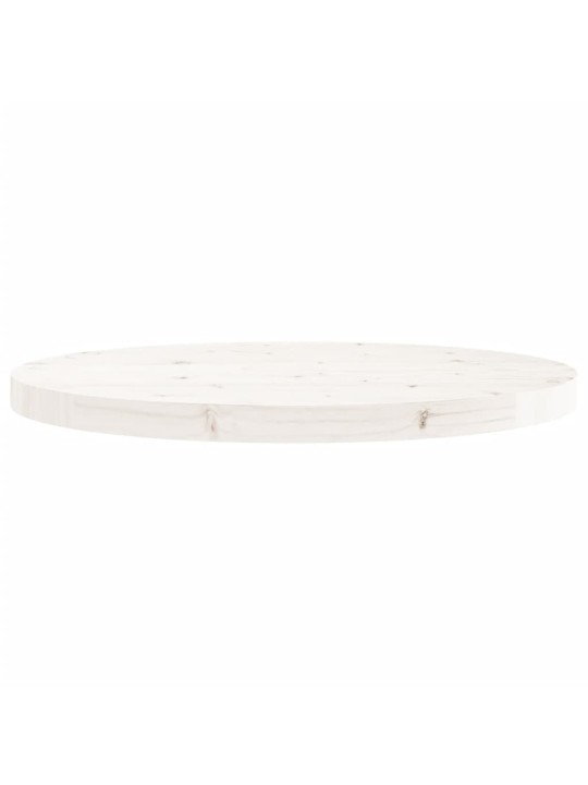 Galda virsma, balta, ø60x3 cm, apaļa, priedes masīvkoks