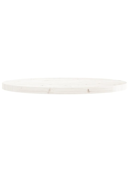 Galda virsma, balta, ø80x3 cm, apaļa, priedes masīvkoks
