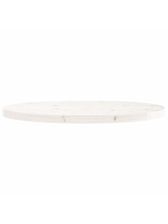 Galda virsma, balta, ø90x3 cm, apaļa, priedes masīvkoks