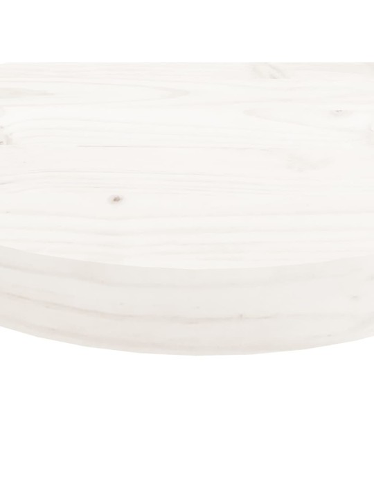 Galda virsma, balta, ø90x3 cm, apaļa, priedes masīvkoks