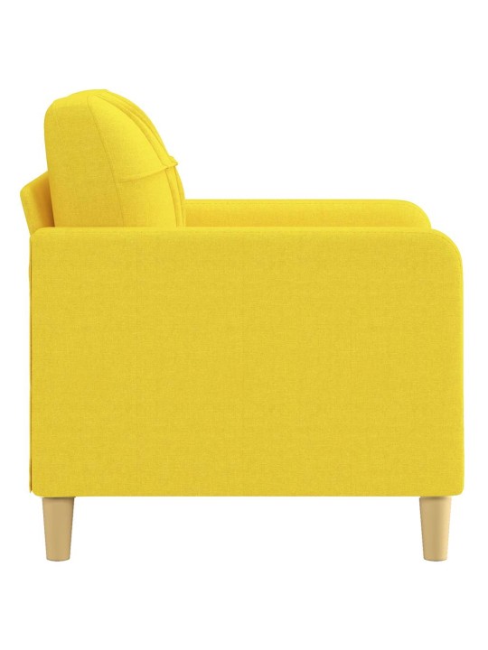Atpūtas krēsls, 60 cm, gaiši dzeltens audums