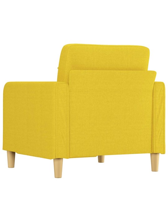Atpūtas krēsls, 60 cm, gaiši dzeltens audums