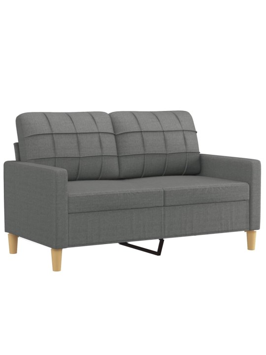 Divvietīgs dīvāns, tumši pelēks audums, 120 cm