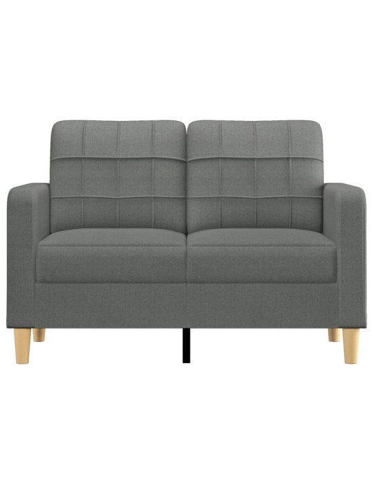 Divvietīgs dīvāns, tumši pelēks audums, 120 cm
