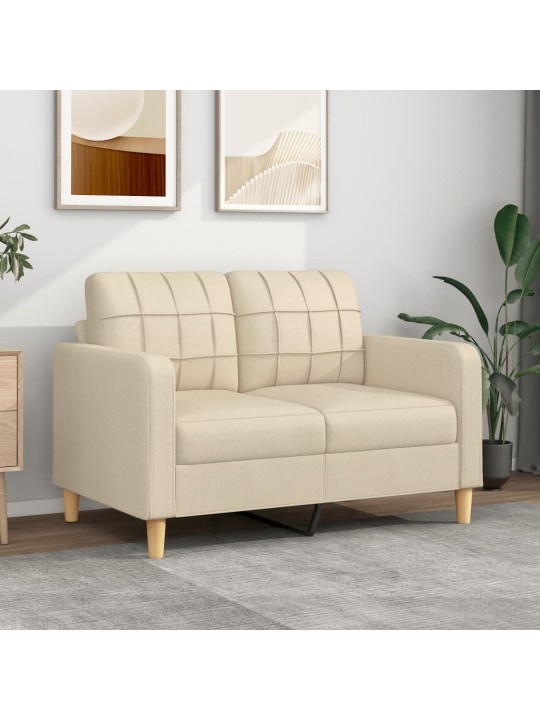 Divvietīgs dīvāns, krēmkrāsas audums, 120 cm