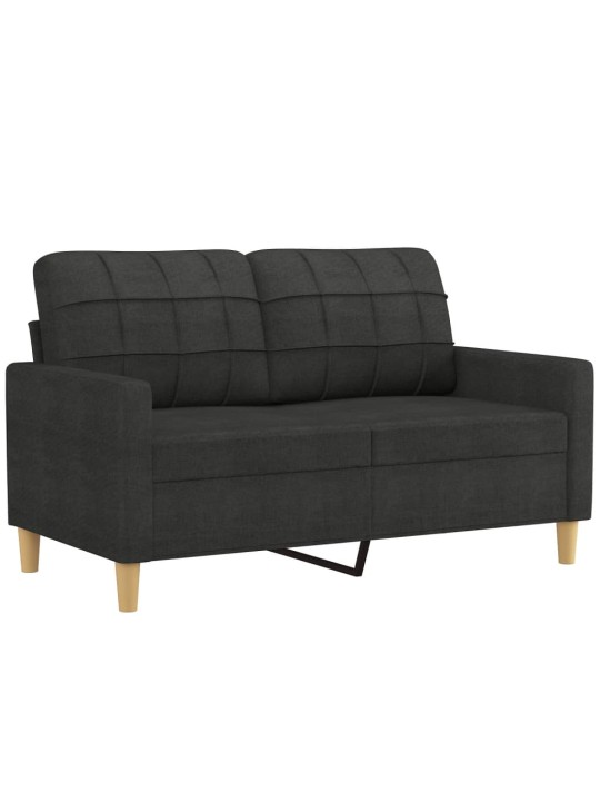 Divvietīgs dīvāns, melns audums, 120 cm