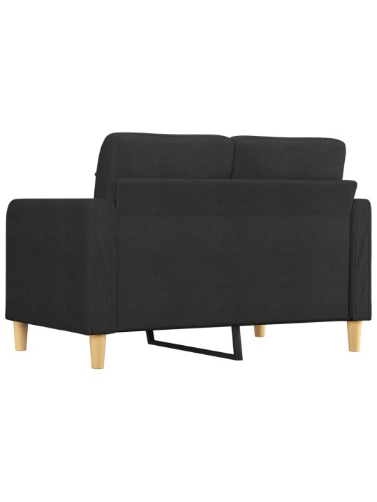 Divvietīgs dīvāns, melns audums, 120 cm