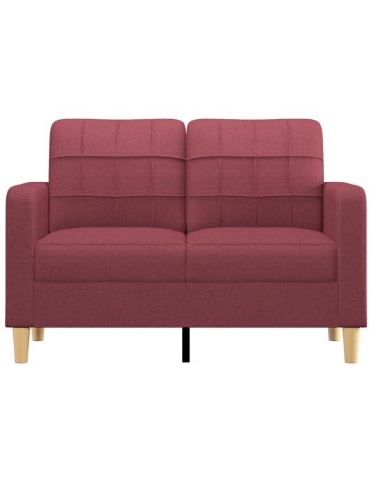 Divvietīgs dīvāns, vīnsarkans audums, 120 cm