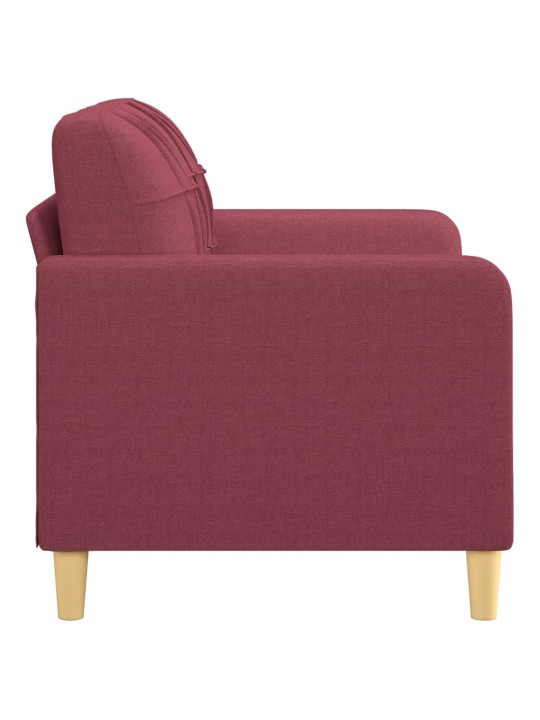 Divvietīgs dīvāns, vīnsarkans audums, 120 cm