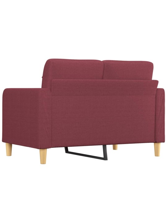 Divvietīgs dīvāns, vīnsarkans audums, 120 cm