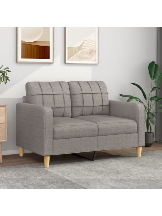 Divvietīgs dīvāns, pelēkbrūns audums, 120 cm