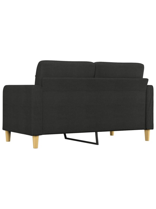 Divvietīgs dīvāns, melns audums, 140 cm