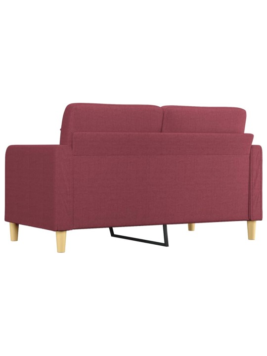 Divvietīgs dīvāns, vīnsarkans audums, 140 cm