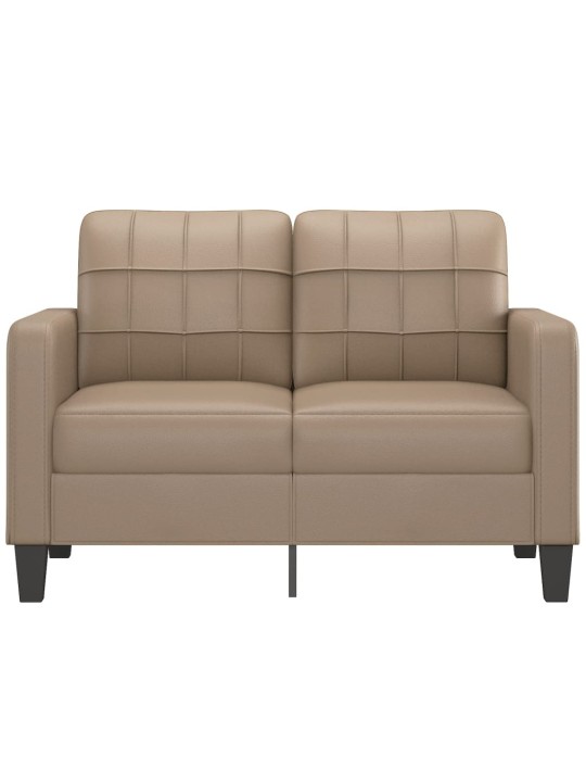 Divvietīgs dīvāns, kapučīno krāsa, 120 cm, mākslīgā āda