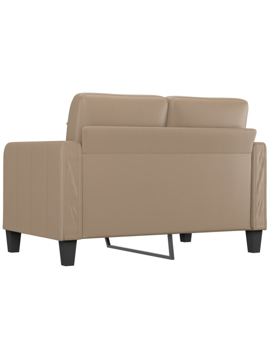 Divvietīgs dīvāns, kapučīno krāsa, 120 cm, mākslīgā āda