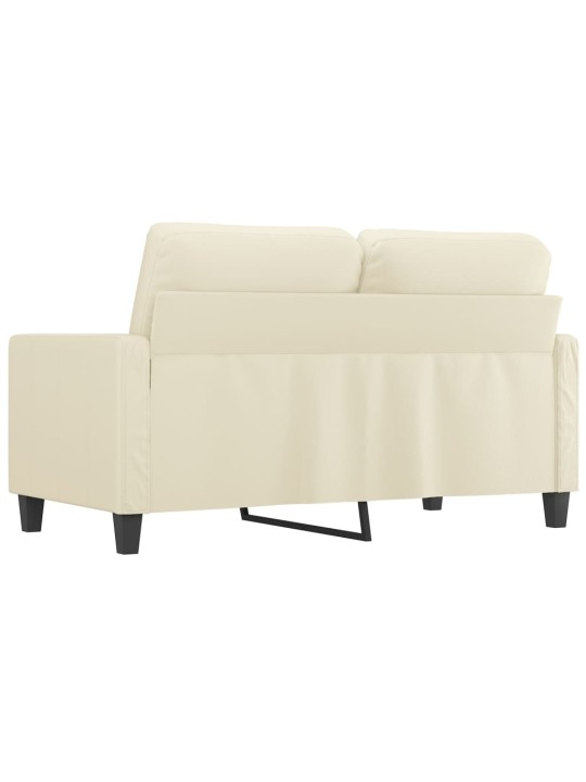 Divvietīgs dīvāns, krēmkrāsas, 120 cm, mākslīgā āda