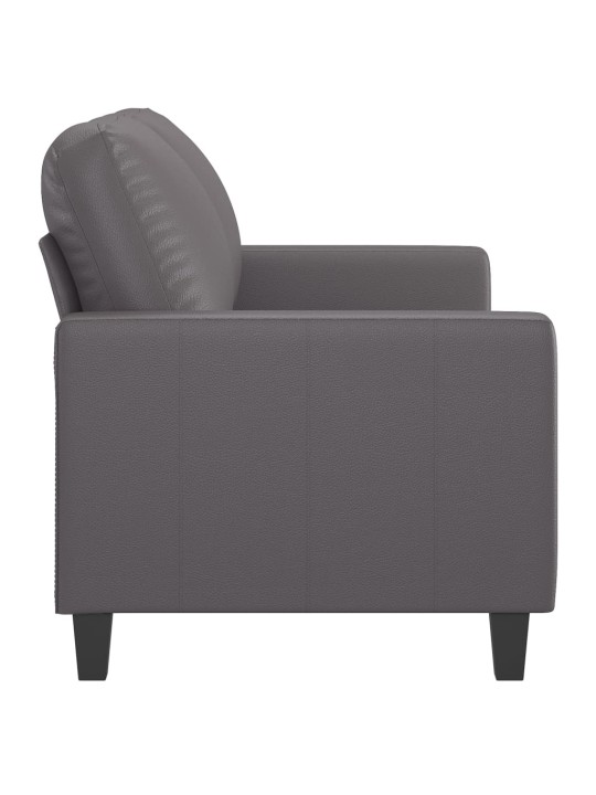Divvietīgs dīvāns, pelēks, 120 cm, mākslīgā āda