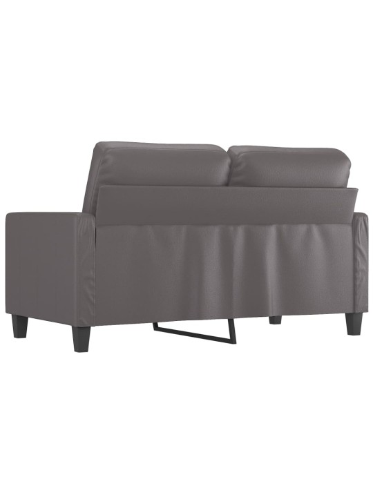 Divvietīgs dīvāns, pelēks, 120 cm, mākslīgā āda