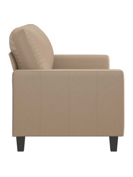Divvietīgs dīvāns, kapučīno krāsa, 120 cm, mākslīgā āda