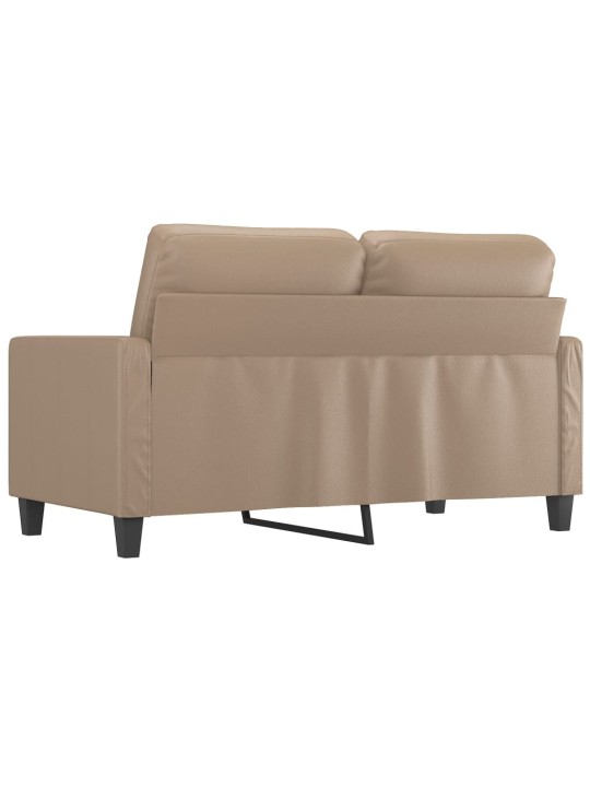 Divvietīgs dīvāns, kapučīno krāsa, 120 cm, mākslīgā āda