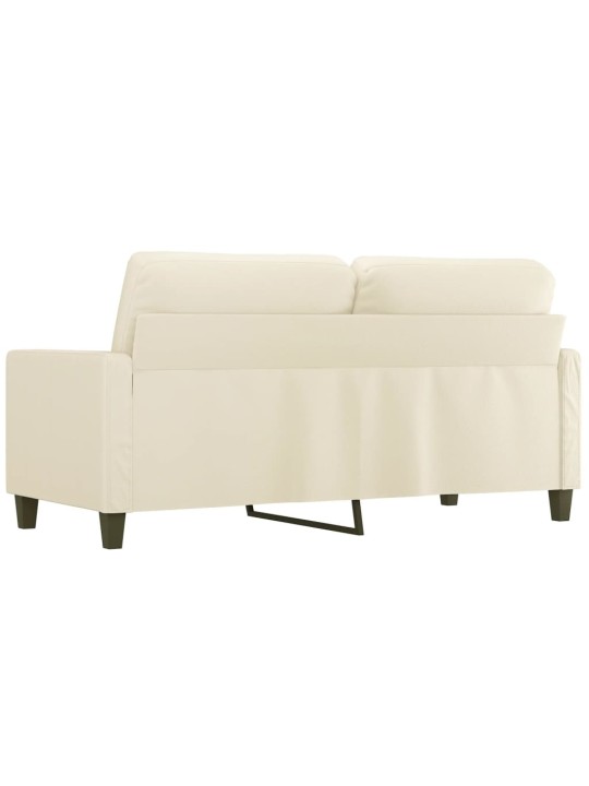 Divvietīgs dīvāns, krēmkrāsas, 140 cm, mākslīgā āda