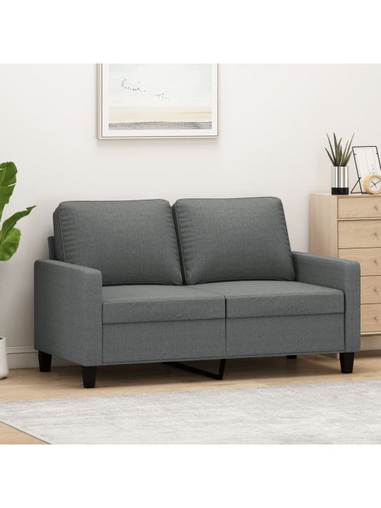 Divvietīgs dīvāns, tumši pelēks audums, 120 cm