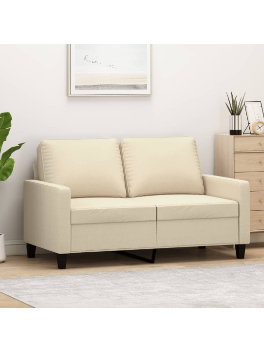 Divvietīgs dīvāns, krēmkrāsas audums, 120 cm