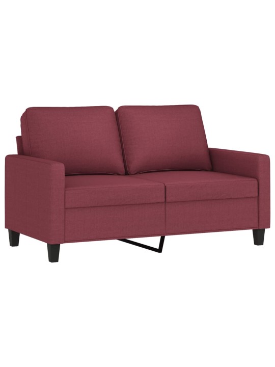 Divvietīgs dīvāns, vīnsarkans audums, 120 cm
