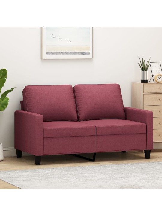 Divvietīgs dīvāns, vīnsarkans audums, 120 cm