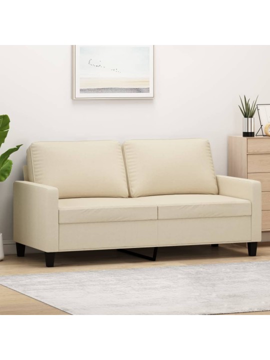 Divvietīgs dīvāns, krēmkrāsas audums, 140 cm