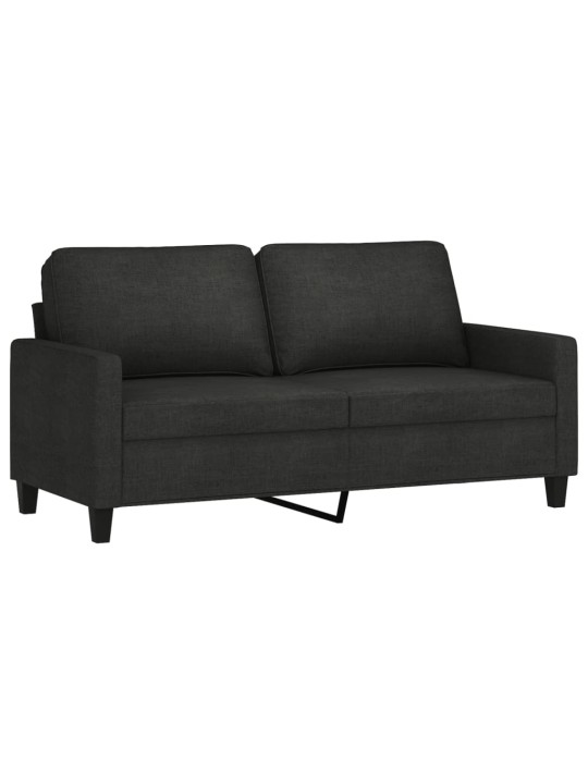 Divvietīgs dīvāns, melns audums, 140 cm