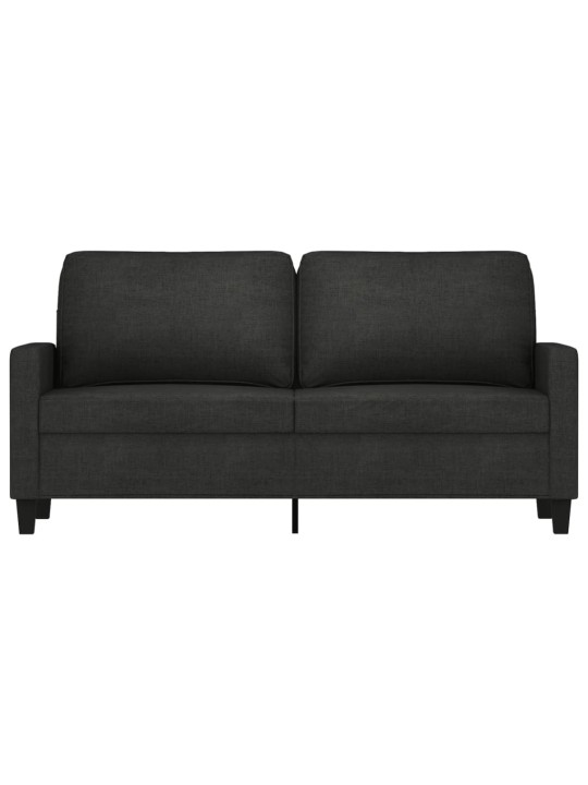 Divvietīgs dīvāns, melns audums, 140 cm
