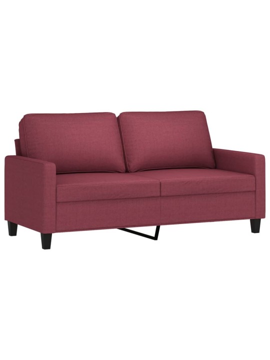 Divvietīgs dīvāns, vīnsarkans audums, 140 cm