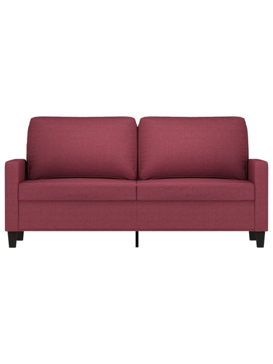 Divvietīgs dīvāns, vīnsarkans audums, 140 cm