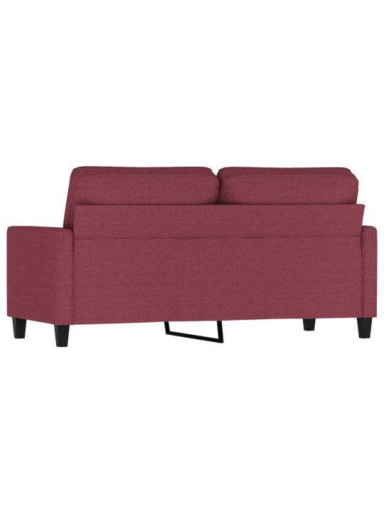 Divvietīgs dīvāns, vīnsarkans audums, 140 cm