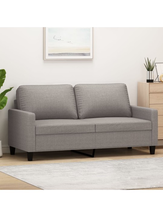Divvietīgs dīvāns, pelēkbrūns audums, 140 cm