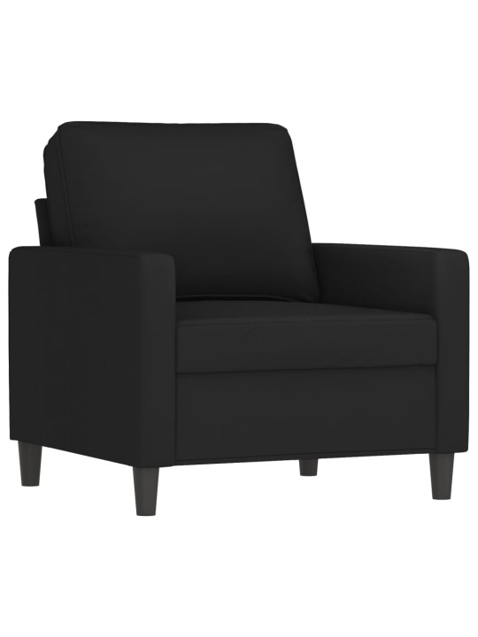 Atpūtas krēsls, melns, 60 cm, samts