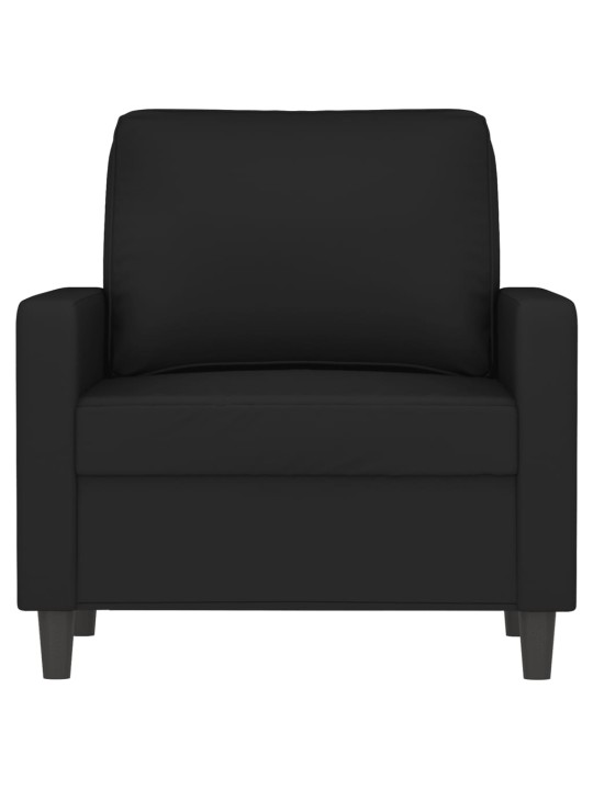 Atpūtas krēsls, melns, 60 cm, samts