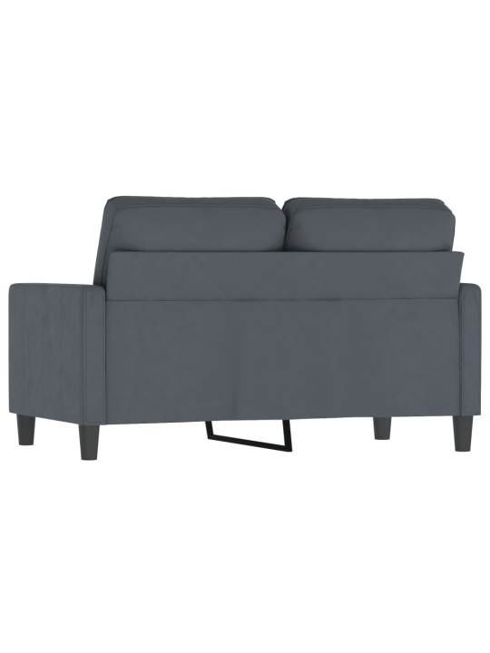 Divvietīgs dīvāns, tumši pelēks, 120 cm, samts