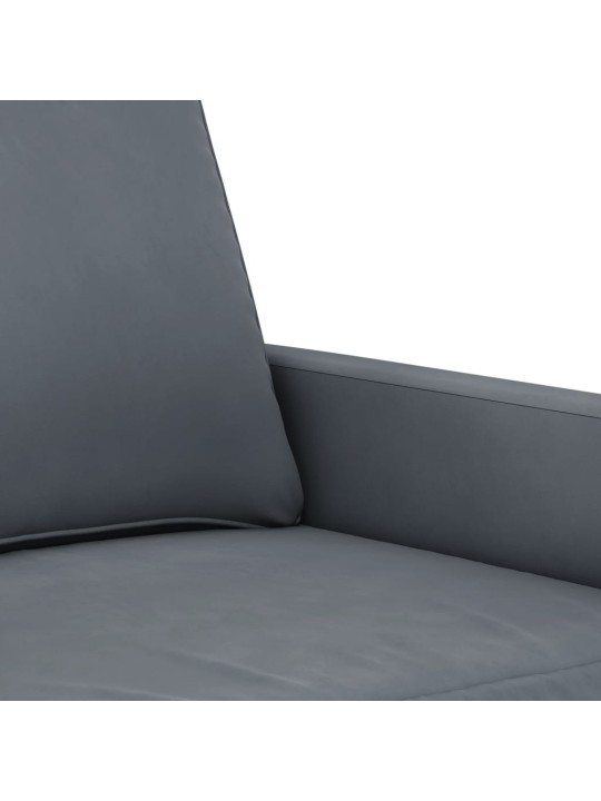 Divvietīgs dīvāns, tumši pelēks, 120 cm, samts