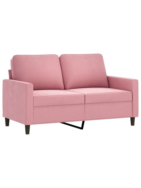 Divvietīgs dīvāns, rozā, 120 cm, samts