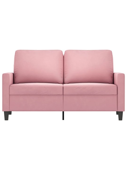 Divvietīgs dīvāns, rozā, 120 cm, samts